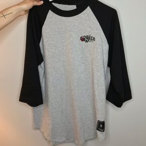 Black and Gray baseball T from Sosico
